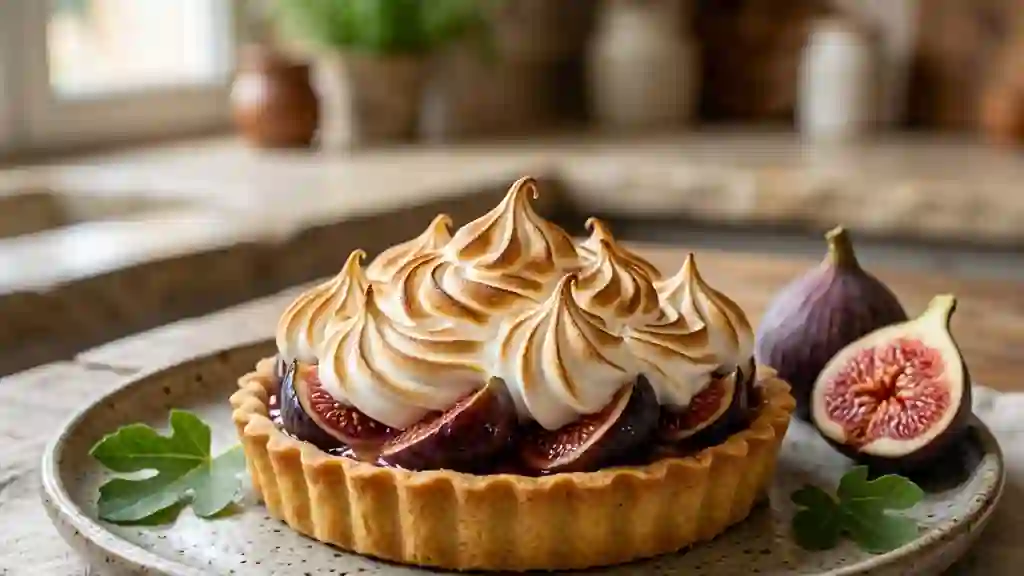 Tarte aux figues et meringue fondante - Photo de présentation