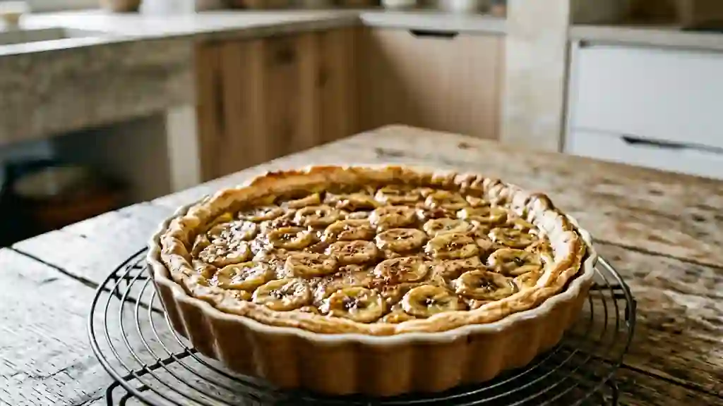 Tarte banane fondante à la cannelle - Photo de présentation