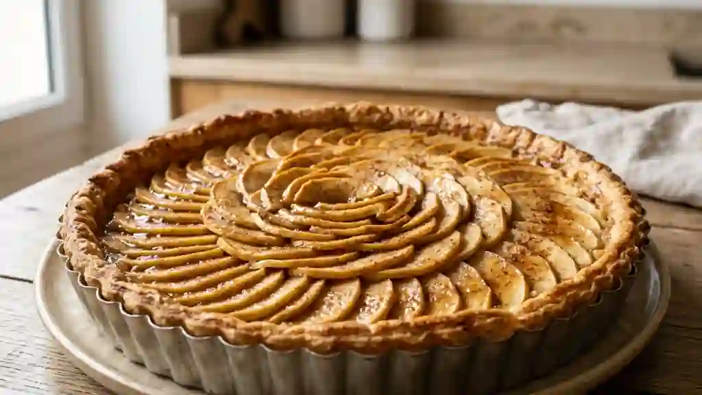 Tarte fondante pomme cannelle-gingembre - Photo de présentation