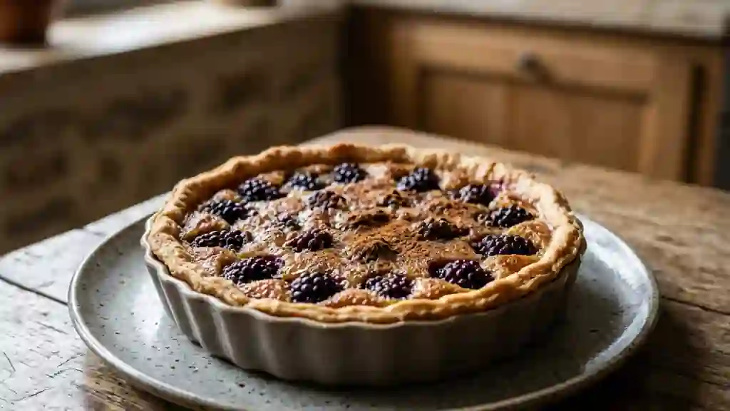Tarte croustillante aux mûres et cannelle - Photo de présentation