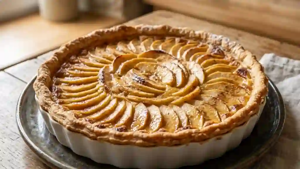 Tarte Normande Crémeuse et Caramélisée - Photo de présentation