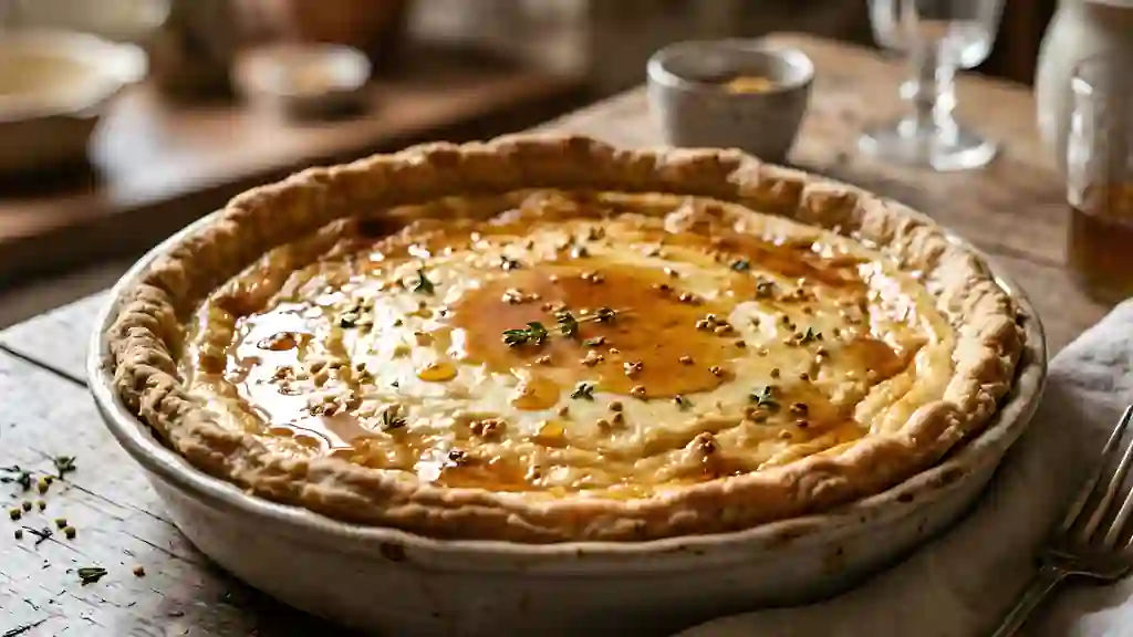 Tarte onctueuse à la faisselle et au miel - Photo de présentation