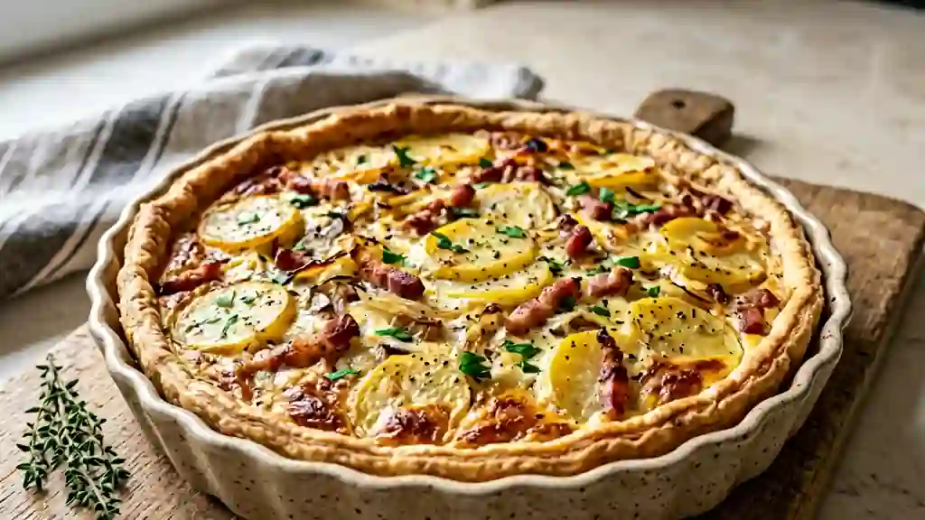 Tarte paysanne croustillante aux lardons - Photo de présentation