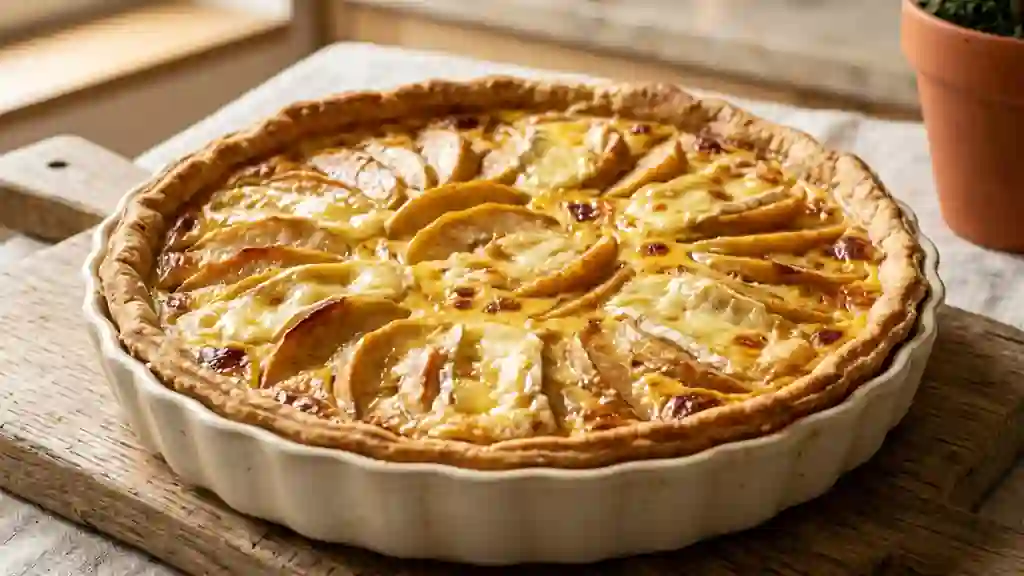 Tarte Pont-Audemer Fondante Camembert-Pomme - Photo de présentation