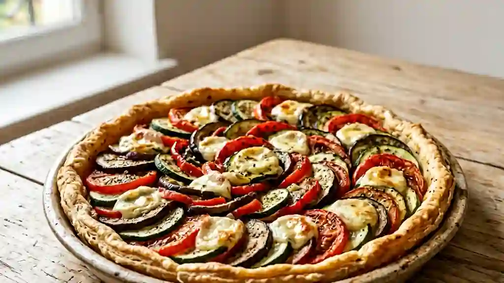 Tarte Fondante aux Légumes du Sud et Chèvre - Photo de présentation