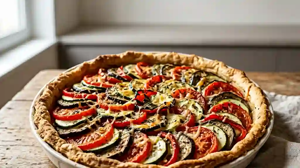 Tarte croustillante aux légumes du soleil - Photo de présentation