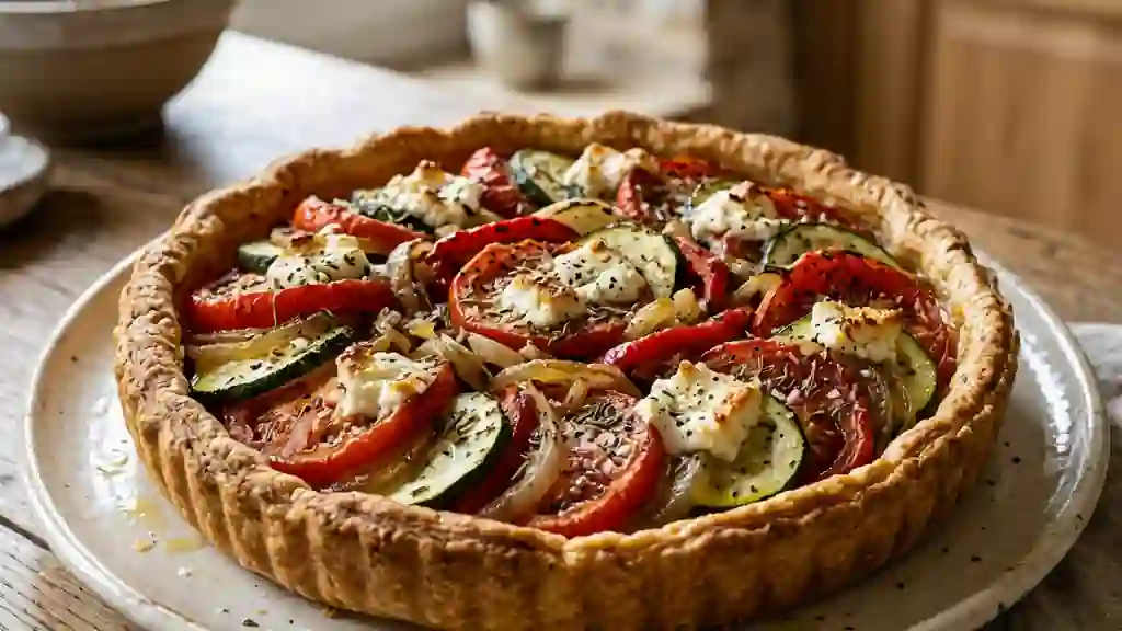 Tarte Provençale Fondante au Chèvre - Photo de présentation