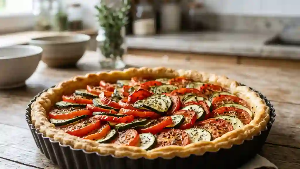 Tarte provençale fondante aux légumes rôtis - Photo de présentation
