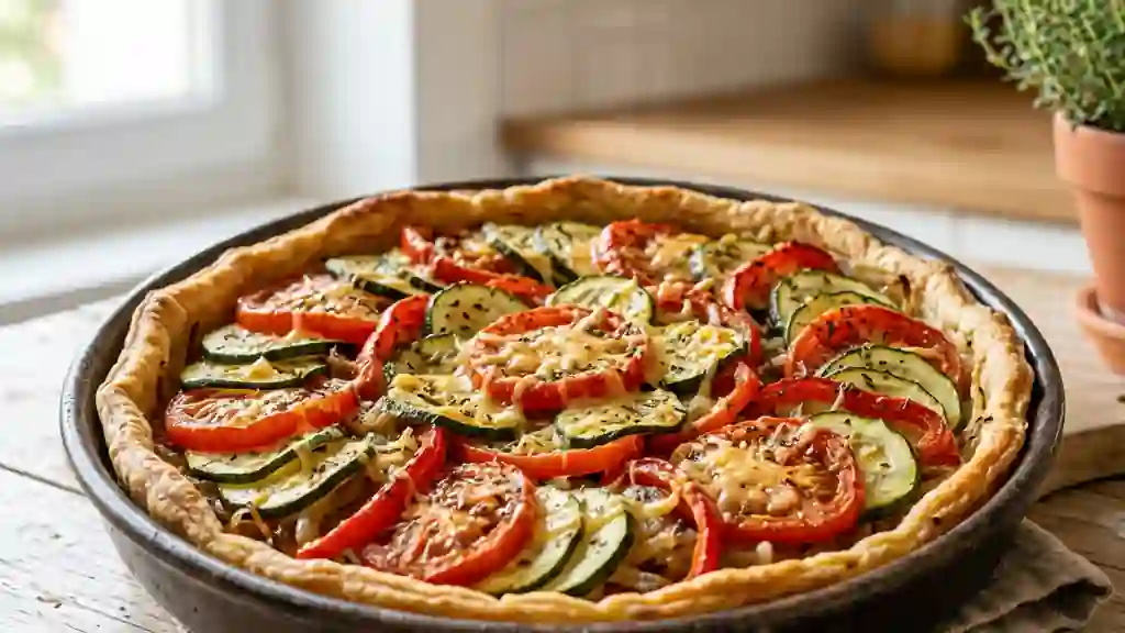 Tarte provençale croustillante aux légumes - Photo de présentation