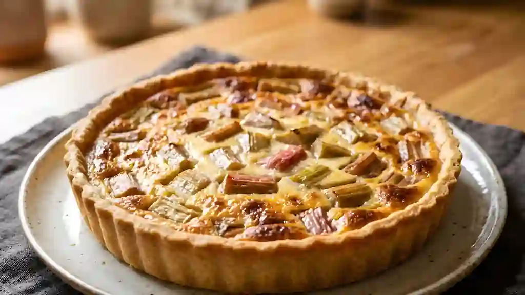 Tarte Rhubarbe Fondante et Vanillée - Photo de présentation