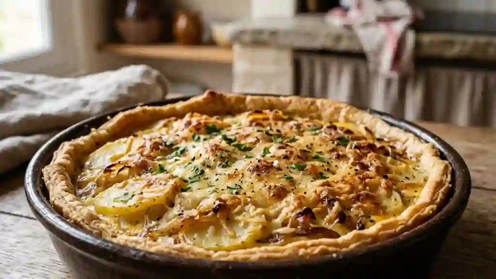 Tarte Robespierre fondante et gratinée - Photo de présentation