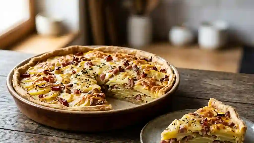 Tarte Fondante Pommes de Terre et Lardons - Photo de présentation