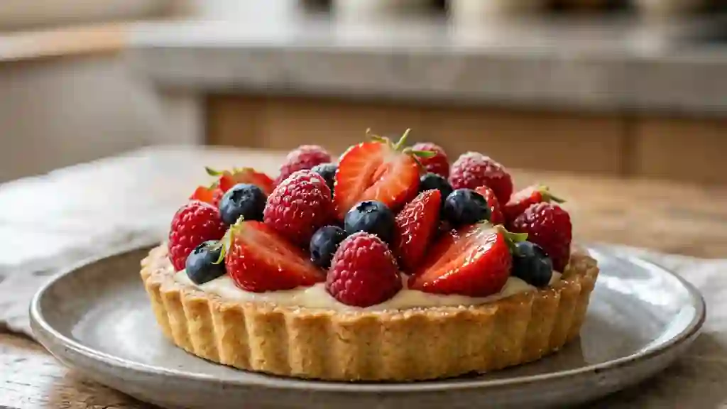 Tarte sablée croquante aux fruits rouges - Photo de présentation