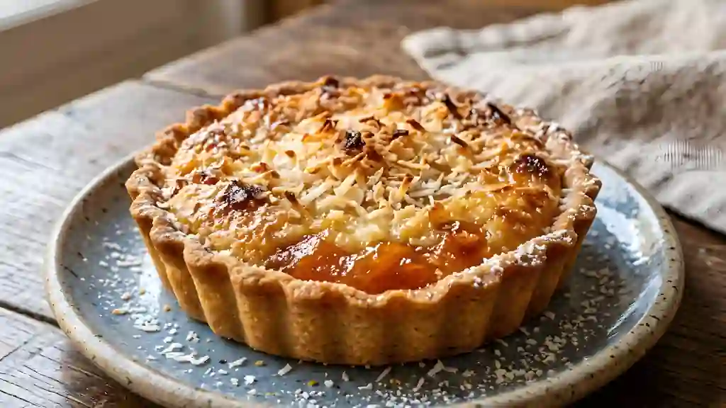 Tarte sablée coco et papaye fondante - Photo de présentation