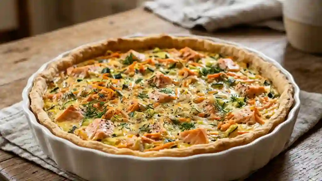 Tarte Fondante Saumon et Courgettes - Photo de présentation