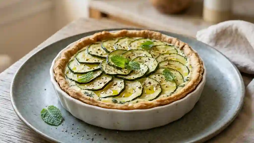 Tarte Courgette, Fromage Frais et Menthe - Photo de présentation