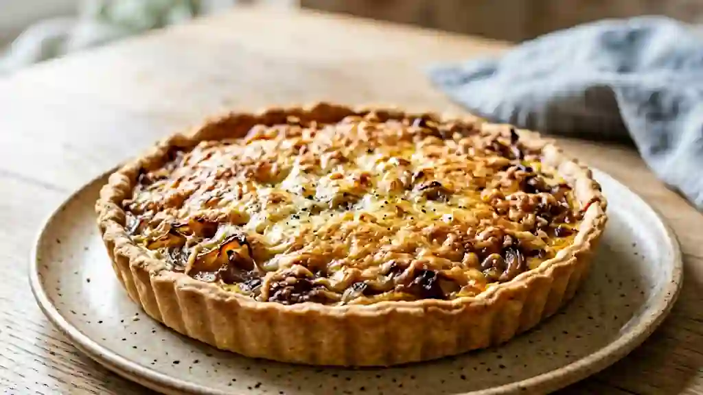 Tarte fondante aux oignons confits et comté - Photo de présentation