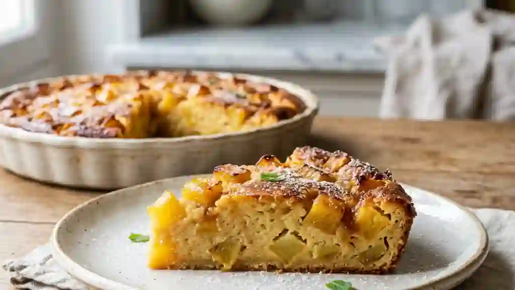 Tarte fondante à l'ananas sans pâte - Photo de présentation