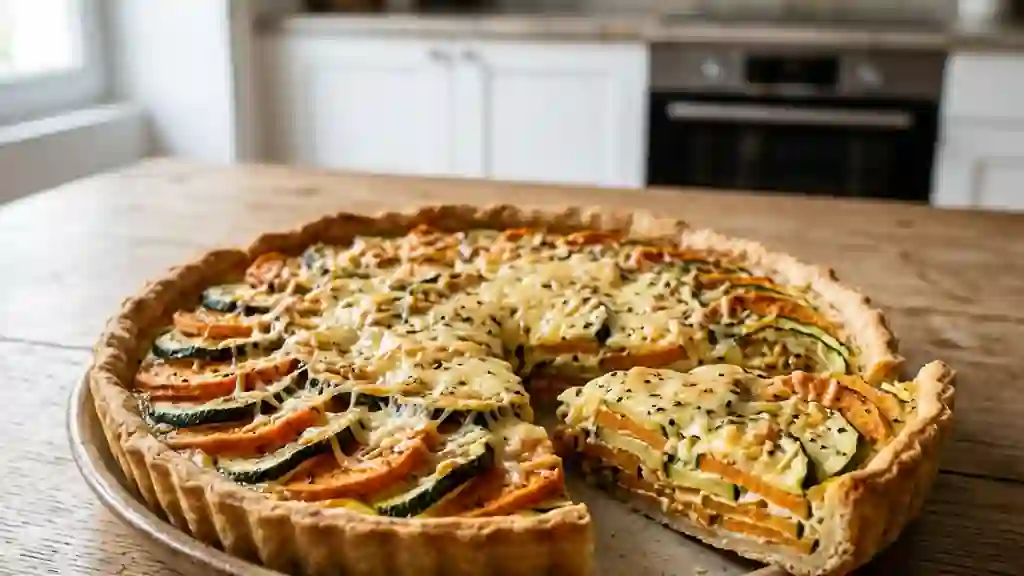 Tarte fondante courgette et patate douce - Photo de présentation