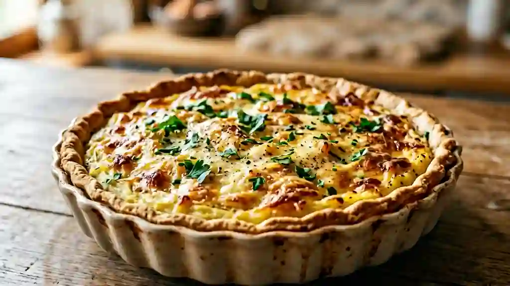Tarte à la purée onctueuse et gratinée - Photo de présentation