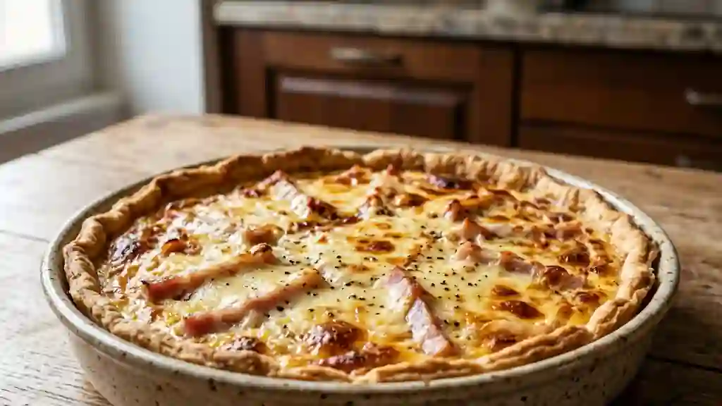 Tarte fondante raclette et jambon - Photo de présentation