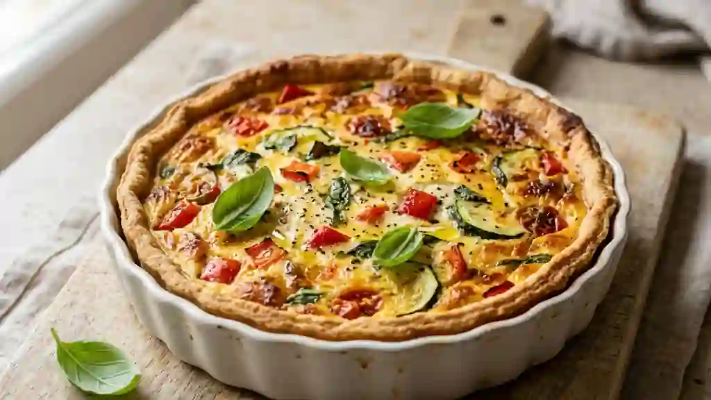 Tarte fondante ricotta et légumes du soleil - Photo de présentation