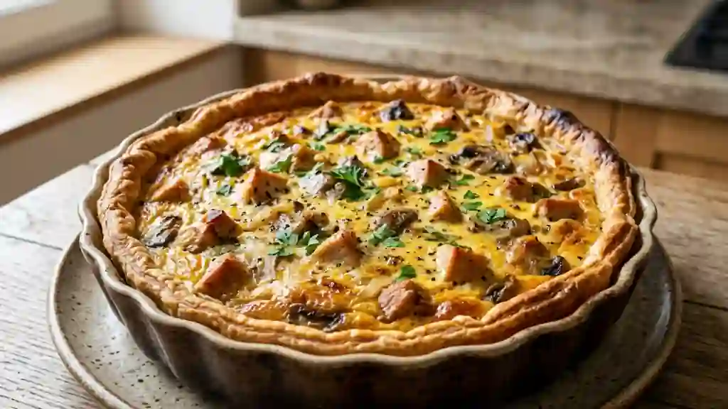 Tarte Fondante Volaille et Champignons - Photo de présentation