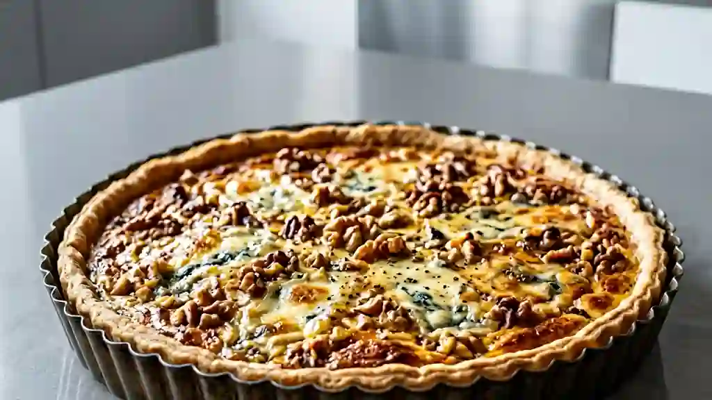 Tarte Fondante au Bleu d'Auvergne et Noix - Photo de présentation