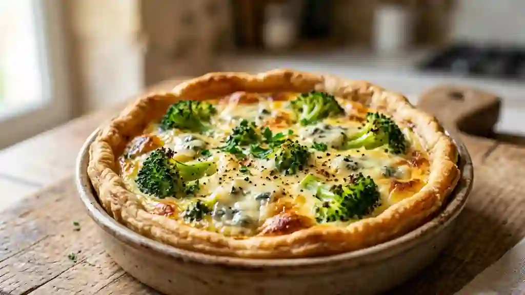 Tarte fondante brocoli et roquefort - Photo de présentation