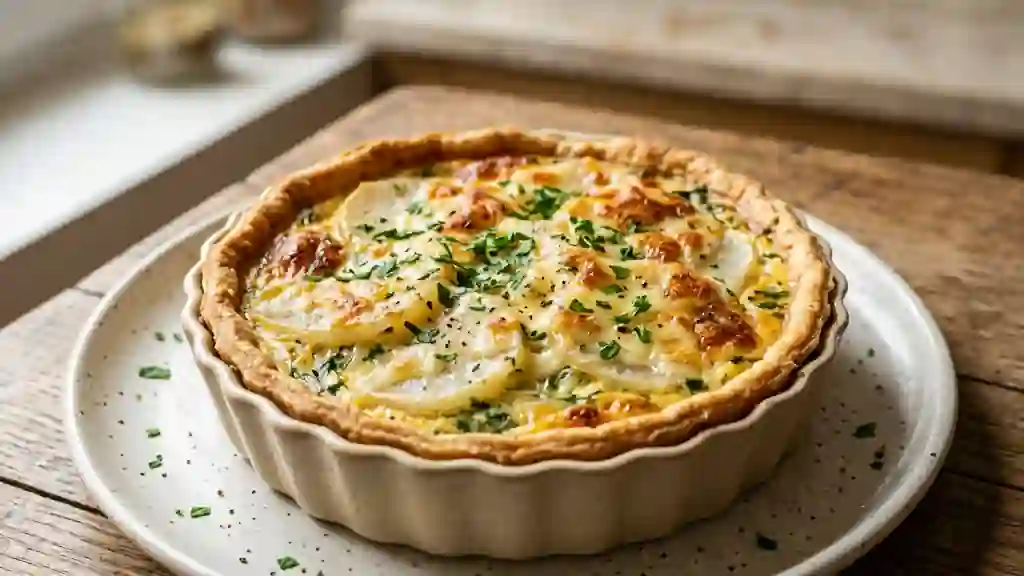Tarte aux navets fondants et emmental doré - Photo de présentation