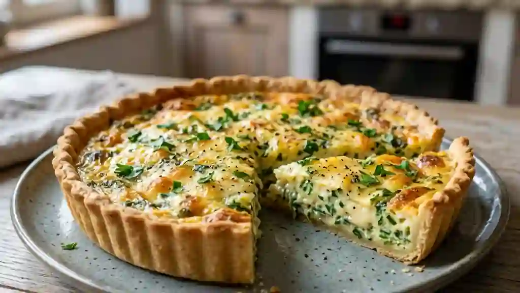 Tarte fondante au gouda et persil frais - Photo de présentation