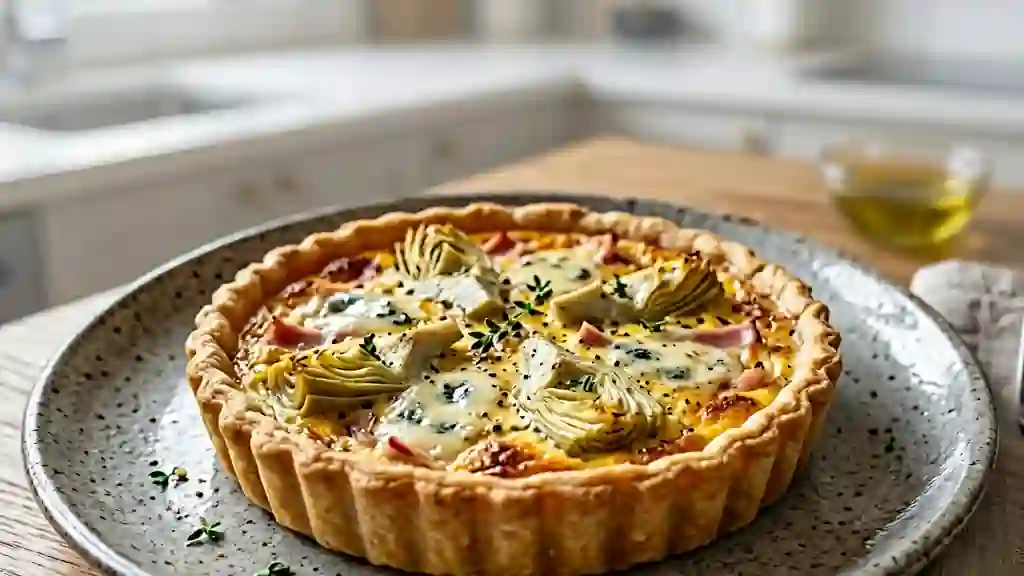 Tarte Roquefort, Artichauts et Jambon - Photo de présentation