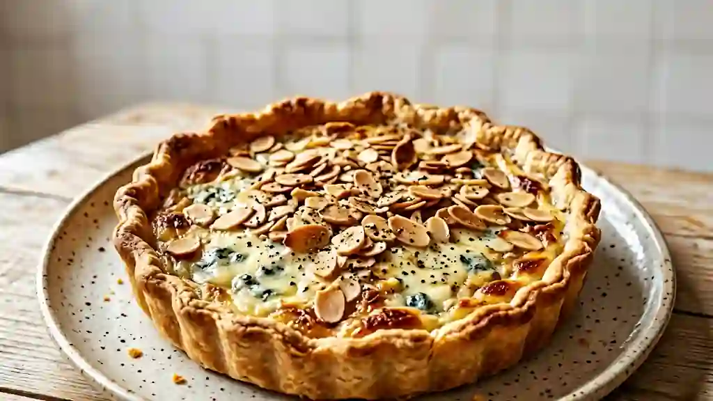 Tarte au Roquefort Crémeuse et Amandes Croquantes - Photo de présentation