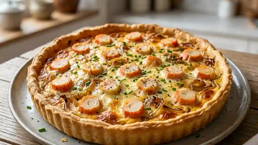 Tarte Fondante au Surimi et Oignons Confits - Photo de présentation