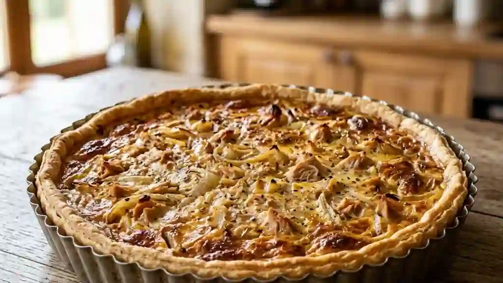 Tarte thon et oignons caramélisés - Photo de présentation