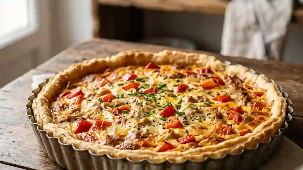 Tarte fondante thon et poivrons grillés - Photo de présentation