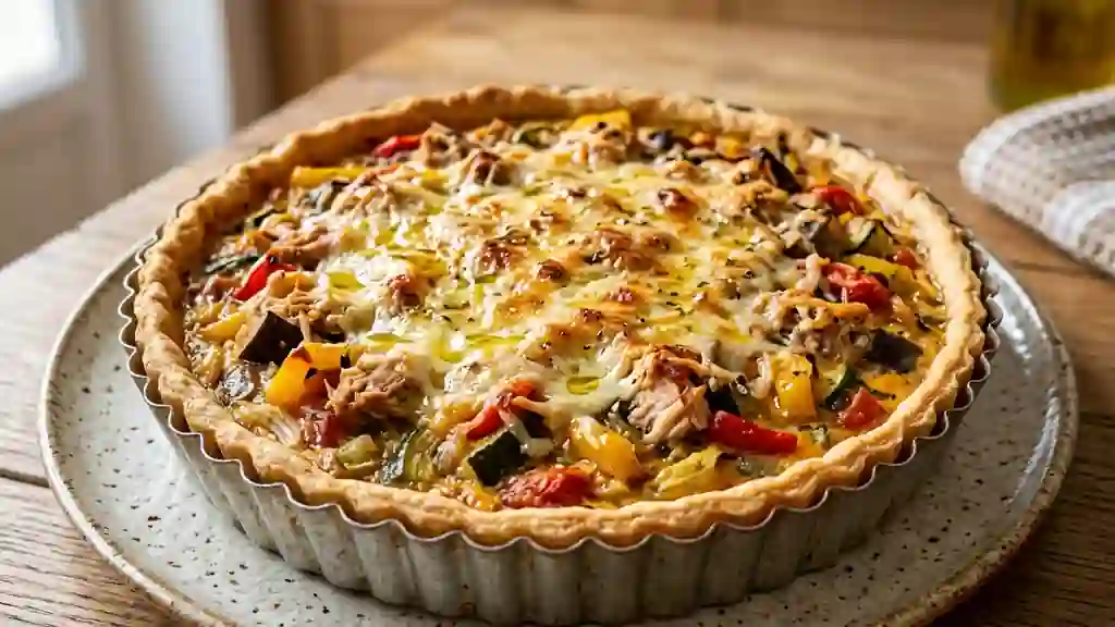 Tarte fondante thon et ratatouille - Photo de présentation