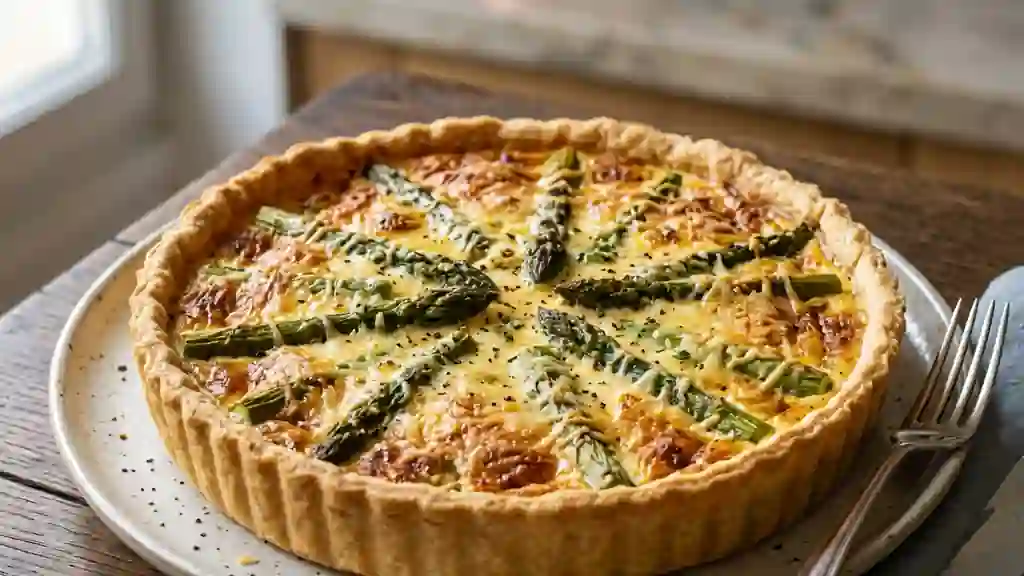 Tarte Brighton aux asperges et crème fondante - Photo de présentation