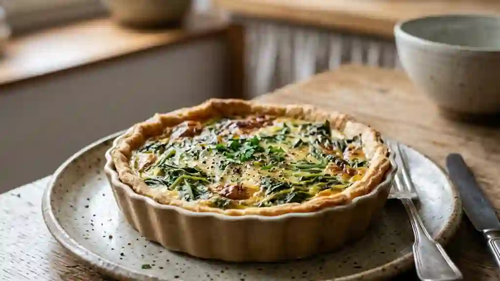 Tarte fondante aux brèdes chouchou - Photo de présentation