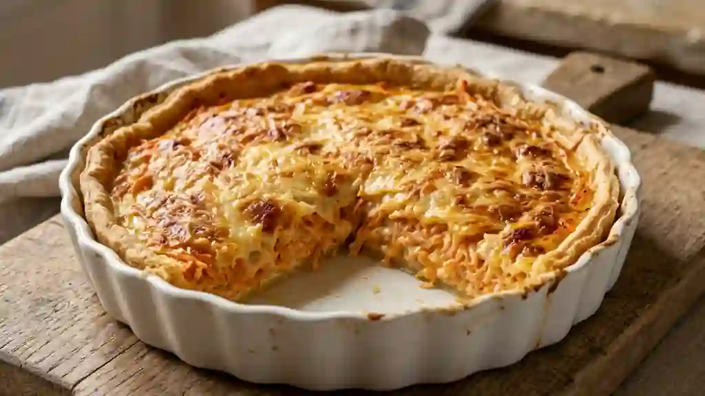 Tarte aux carottes onctueuse et gratinée - Photo de présentation