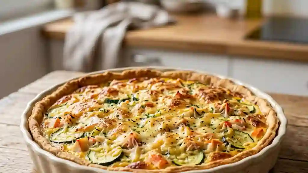 Tarte Fondante Crabe et Courgettes - Photo de présentation