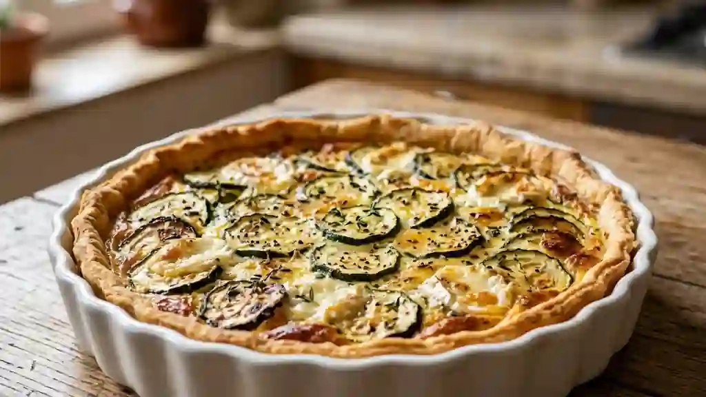 Tarte Fondante Courgettes et Chèvre au Thym - Photo de présentation