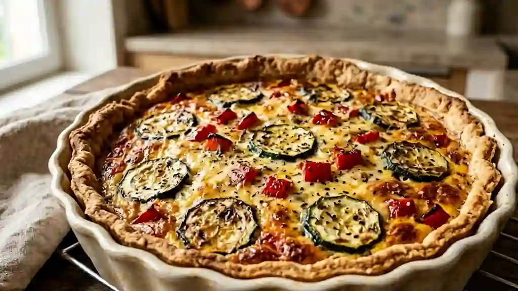 Tarte Fondante Courgette et Poivron Grillé - Photo de présentation