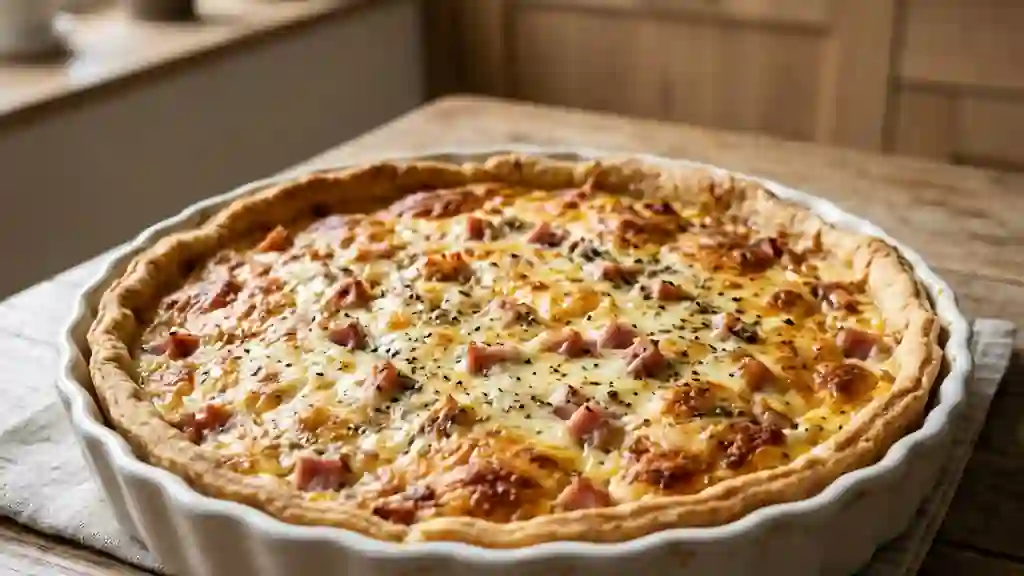 Tarte Crémeuse Jambon, Ricotta et Parmesan - Photo de présentation