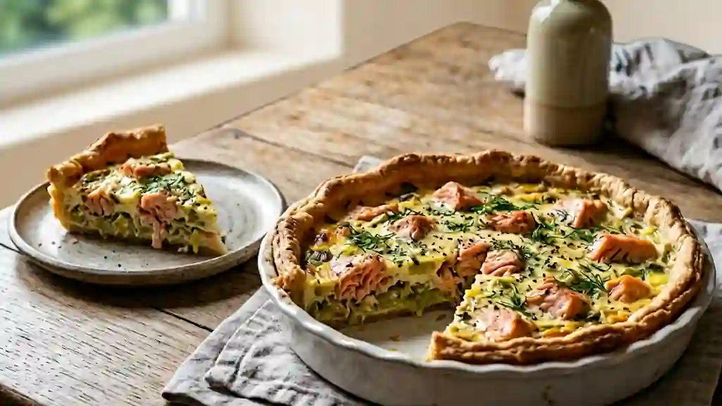 Tarte Croustillante Saumon et Poireaux Confits - Photo de présentation