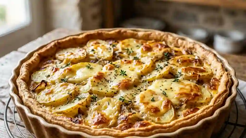 Tarte Fondante au Munster et Rattes - Photo de présentation