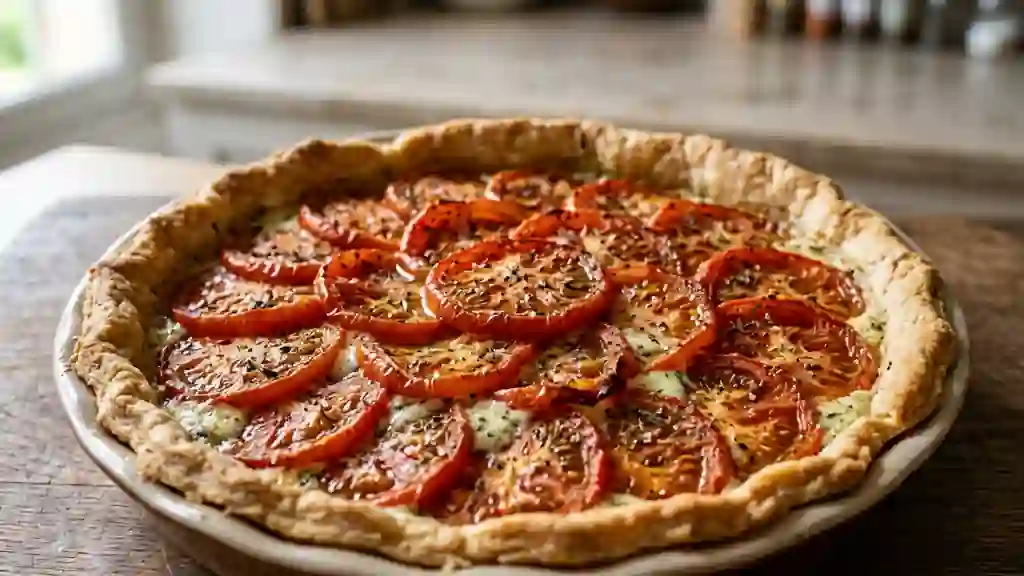 Tarte tomate boursin croustillante et fondante - Photo de présentation