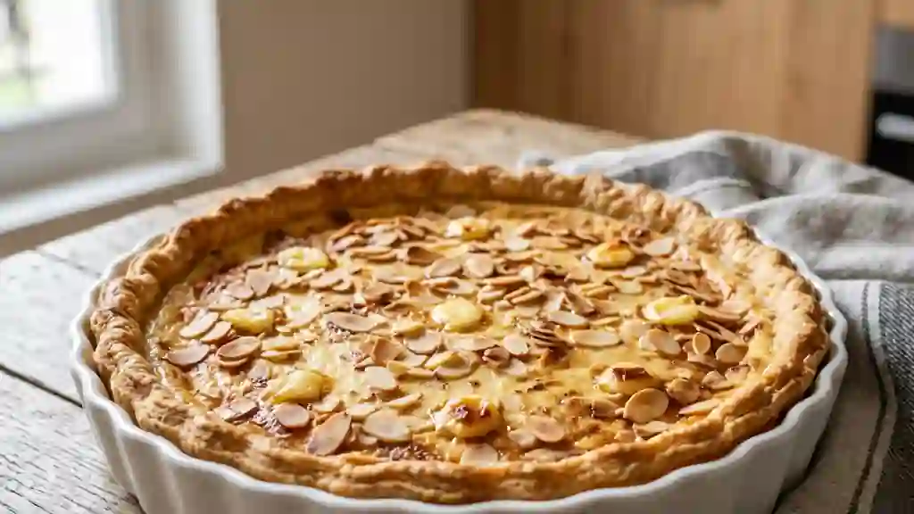 Tarte Suisse Crémeuse et Amandes Grillées - Photo de présentation