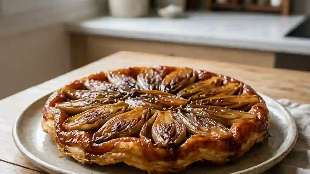 Tatin d'endives au caramel balsamique - Photo de présentation