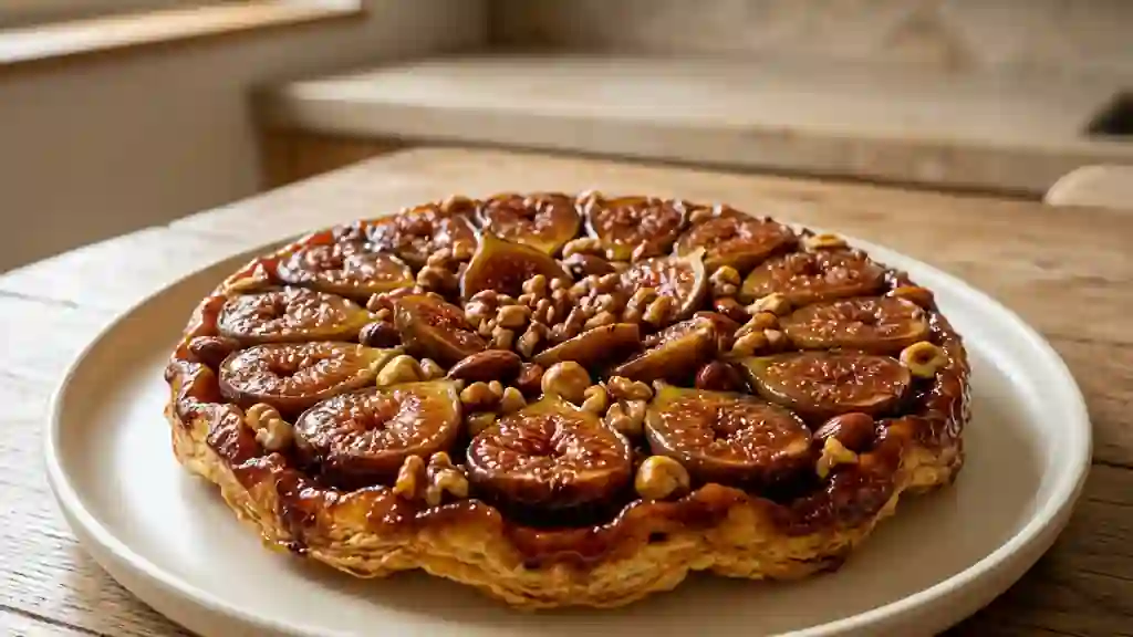 Tatin de figues rôties aux éclats croquants - Photo de présentation